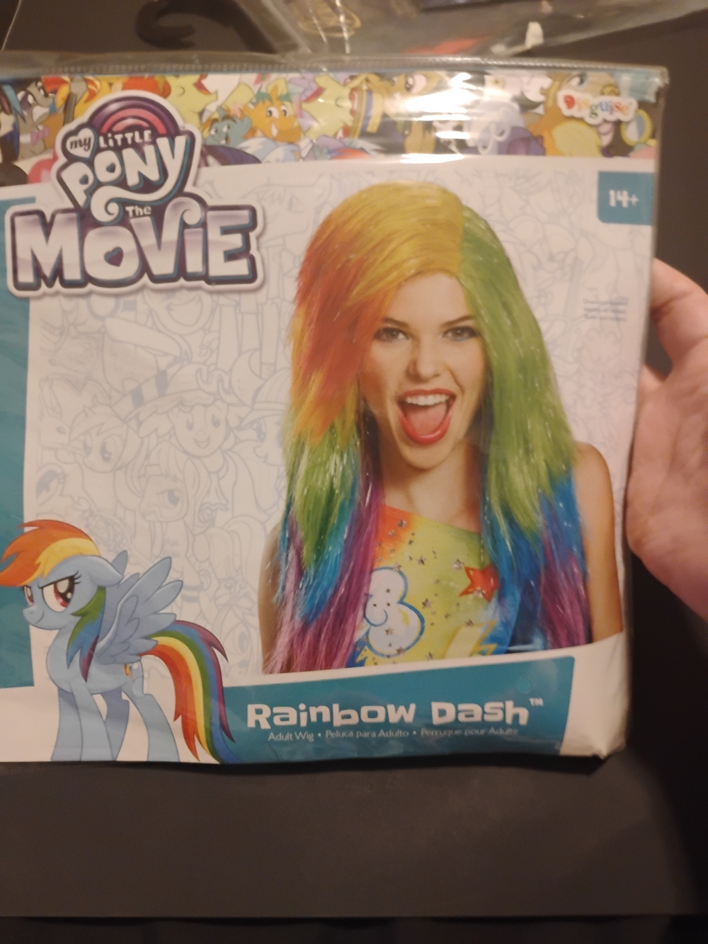 Disguise Rainbow Dash Multicolor Wig - Yellow, Orange, Green, Blue, Purple, Pink